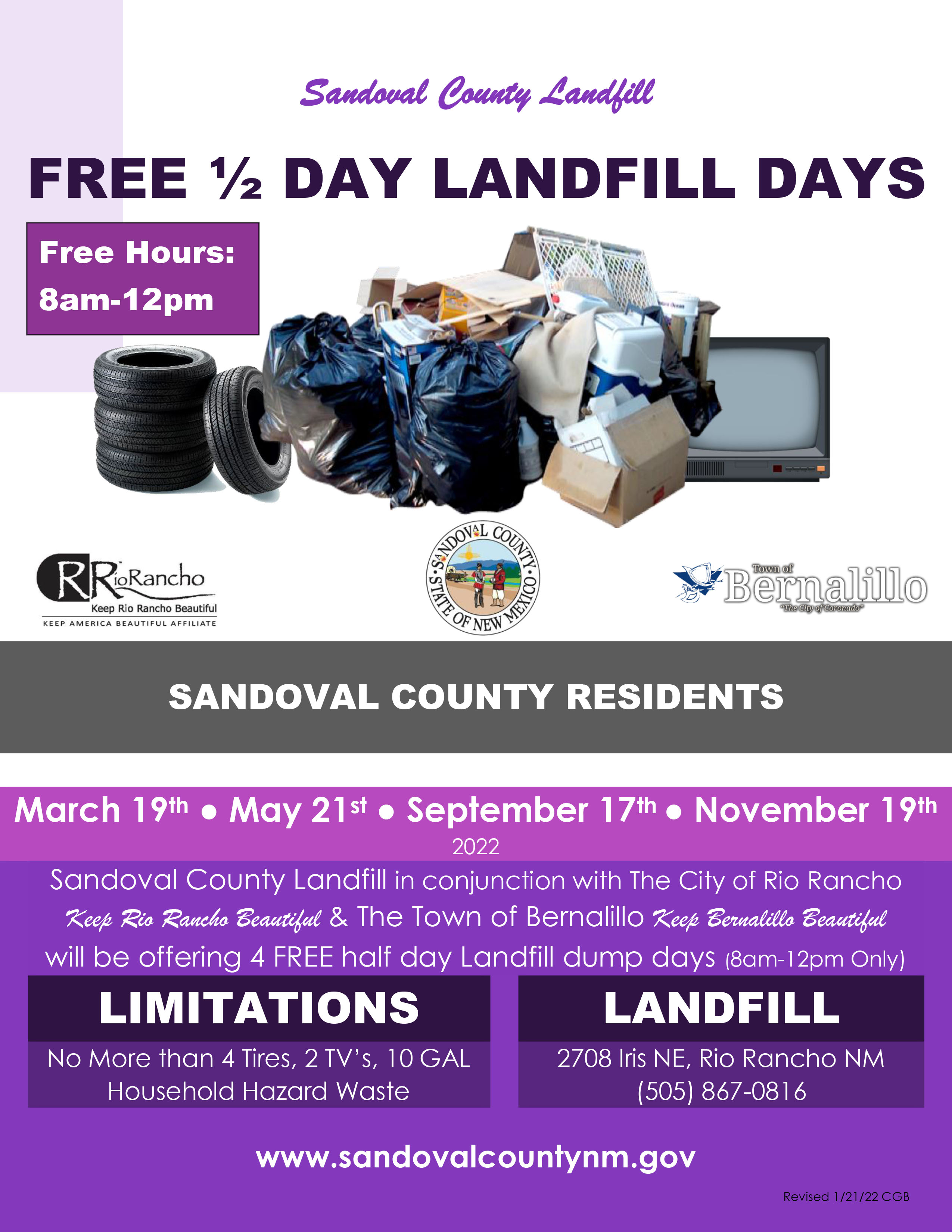 Free 1/2 Day Landfill Days Sandoval County