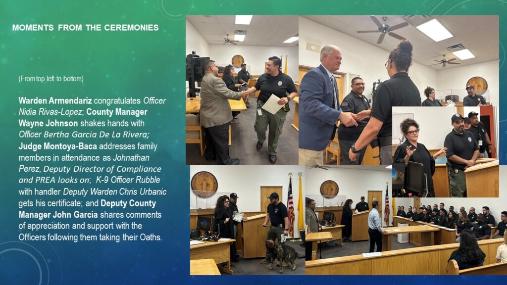 Sandoval County Detention Holds SwearingIn Ceremony Sandoval County