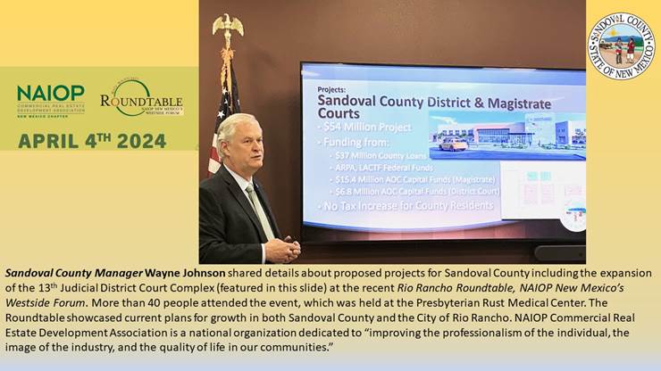 sandoval county manager shares details about proposed projects