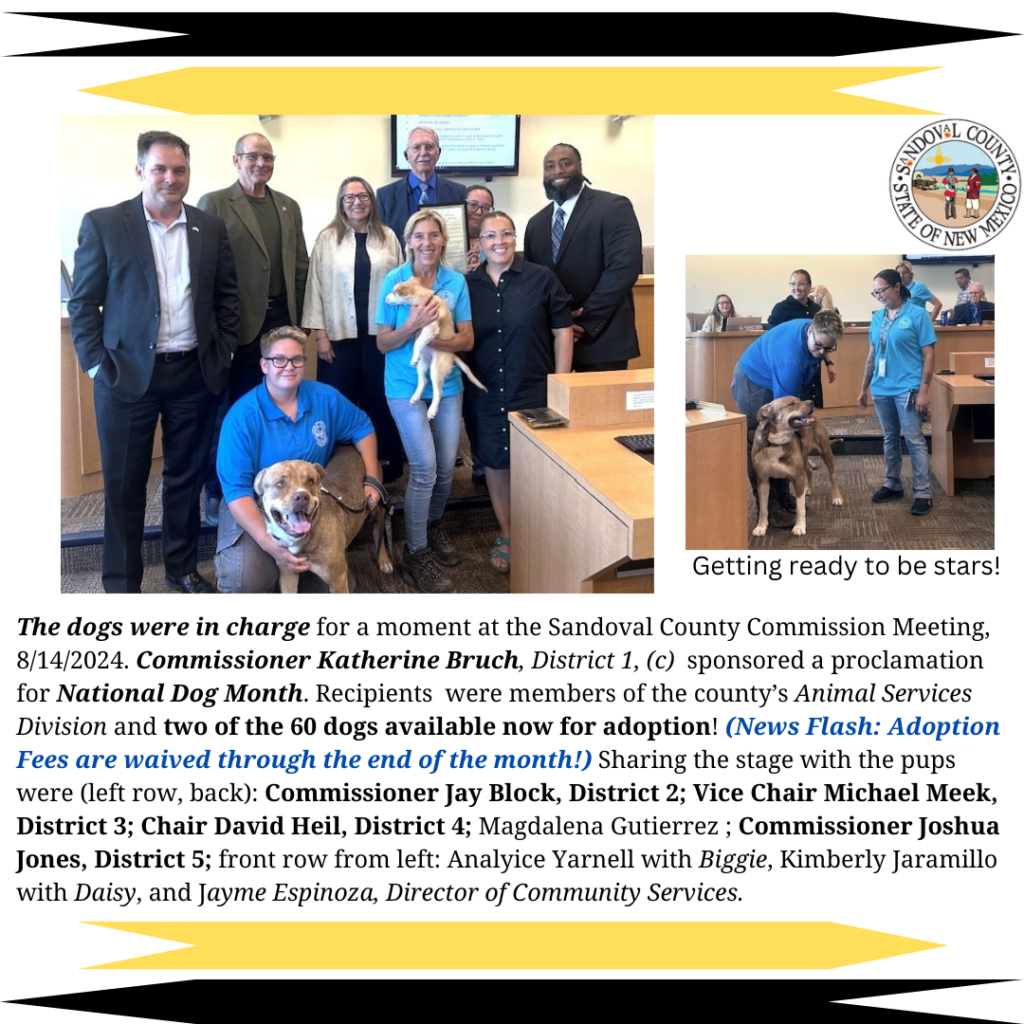 national dog month with commissioners