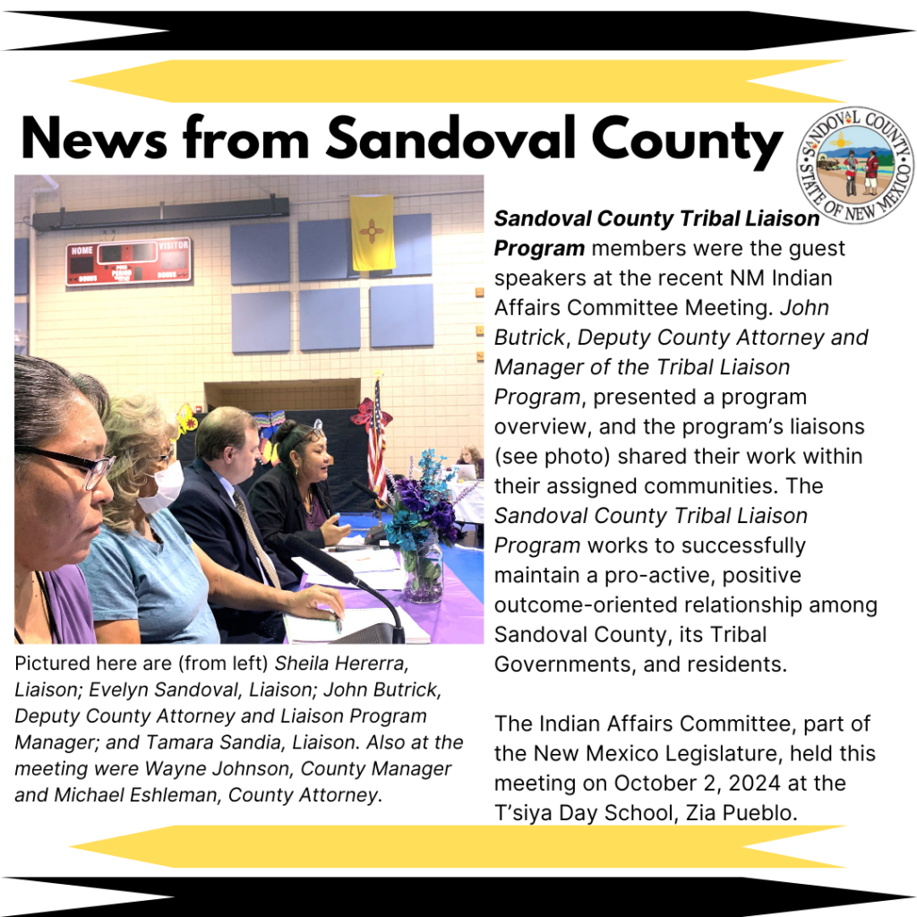 sandoval county tribal liaison program members