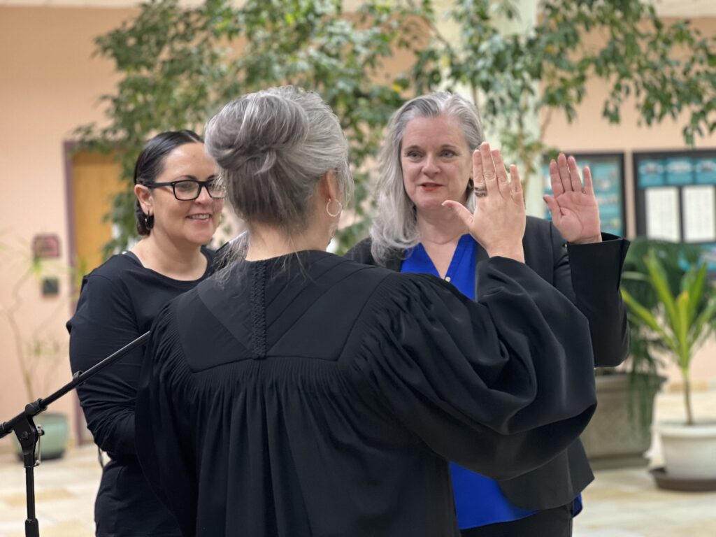 Sworn in: New Mexico House of Representative Kathleen Cates,