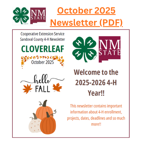 October 2025 Sandoval County 4-H Newsletter