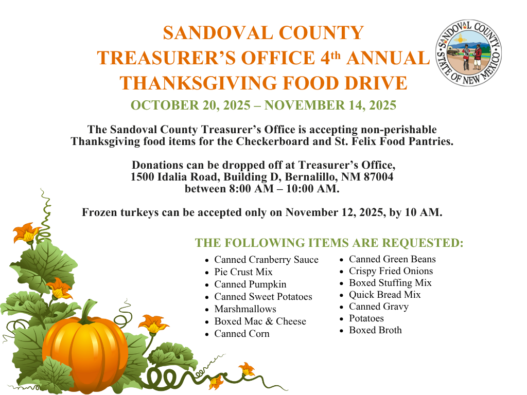 Sandoval County Treasurer's Food Drive
