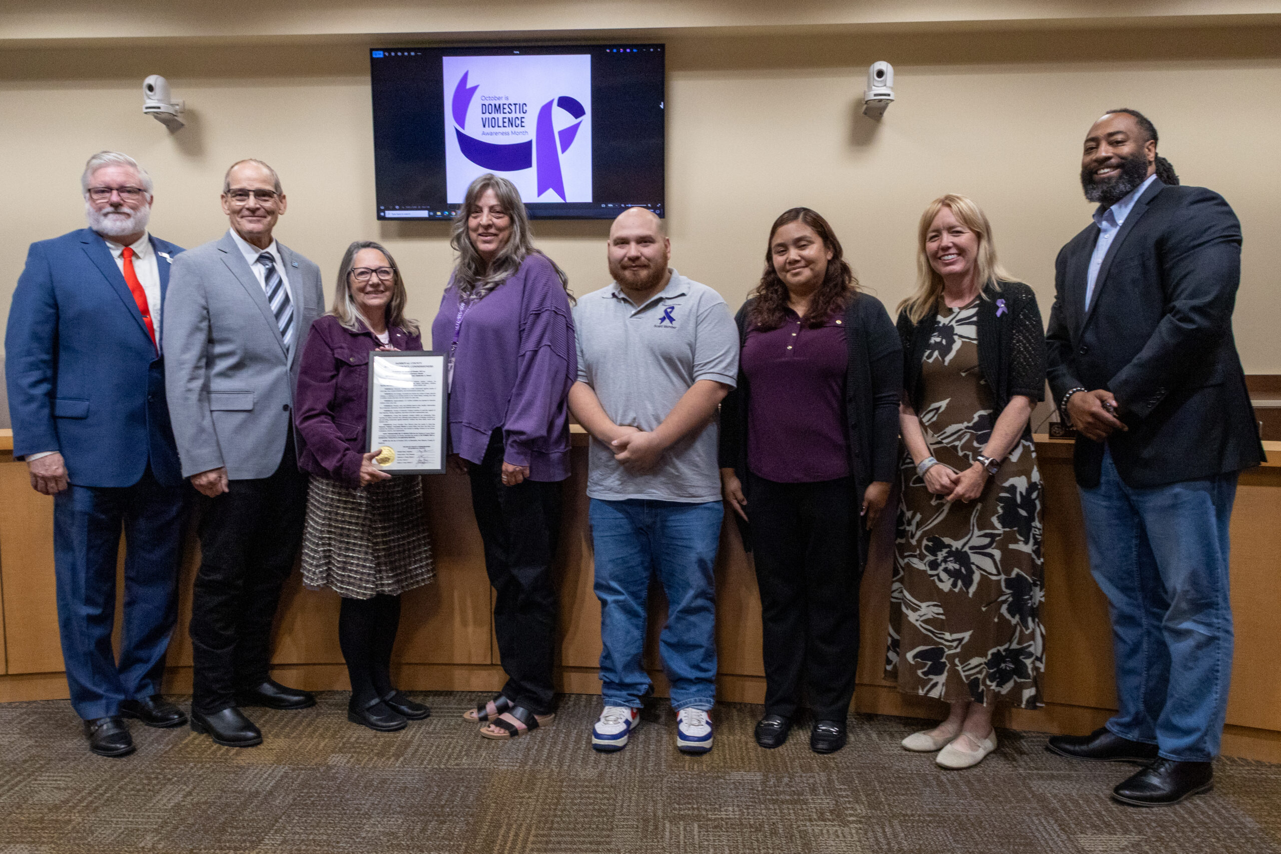 Sandoval County Commissioners, Members of Haven House, and NMCADV
