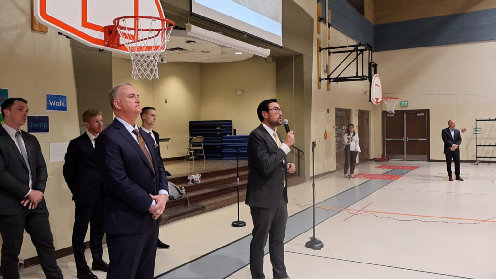 Members of Castelion presenting during open meeting in October 2025