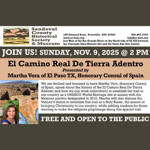 Sandoval County Historical Society and Museum event on November 9, 2025.