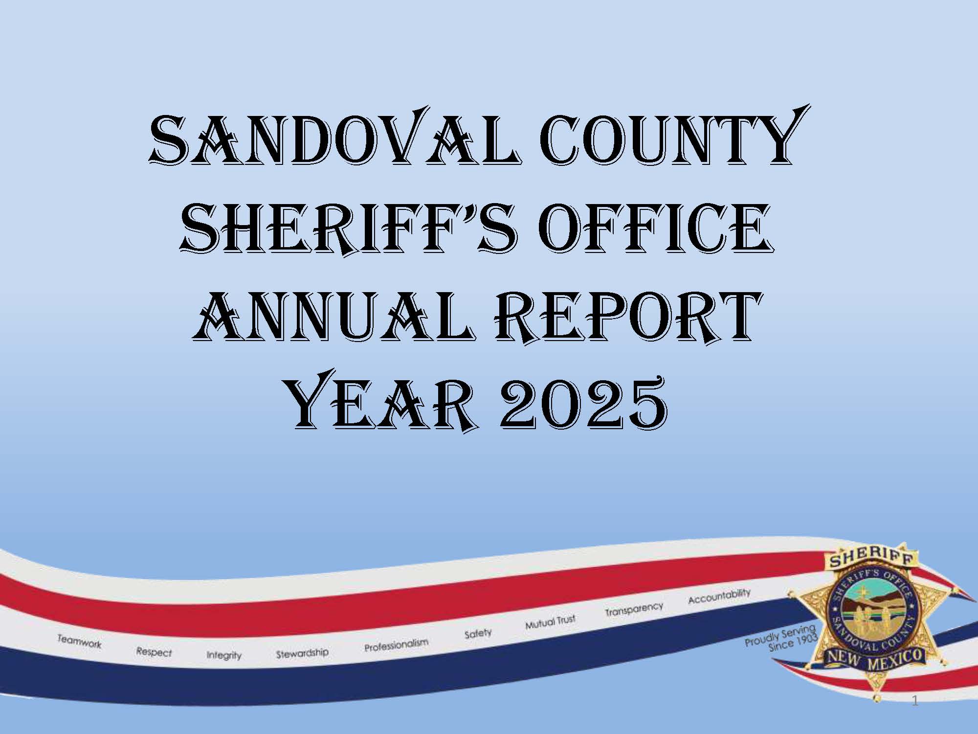 Sandoval County Sheriff's Office Annual Report 2025