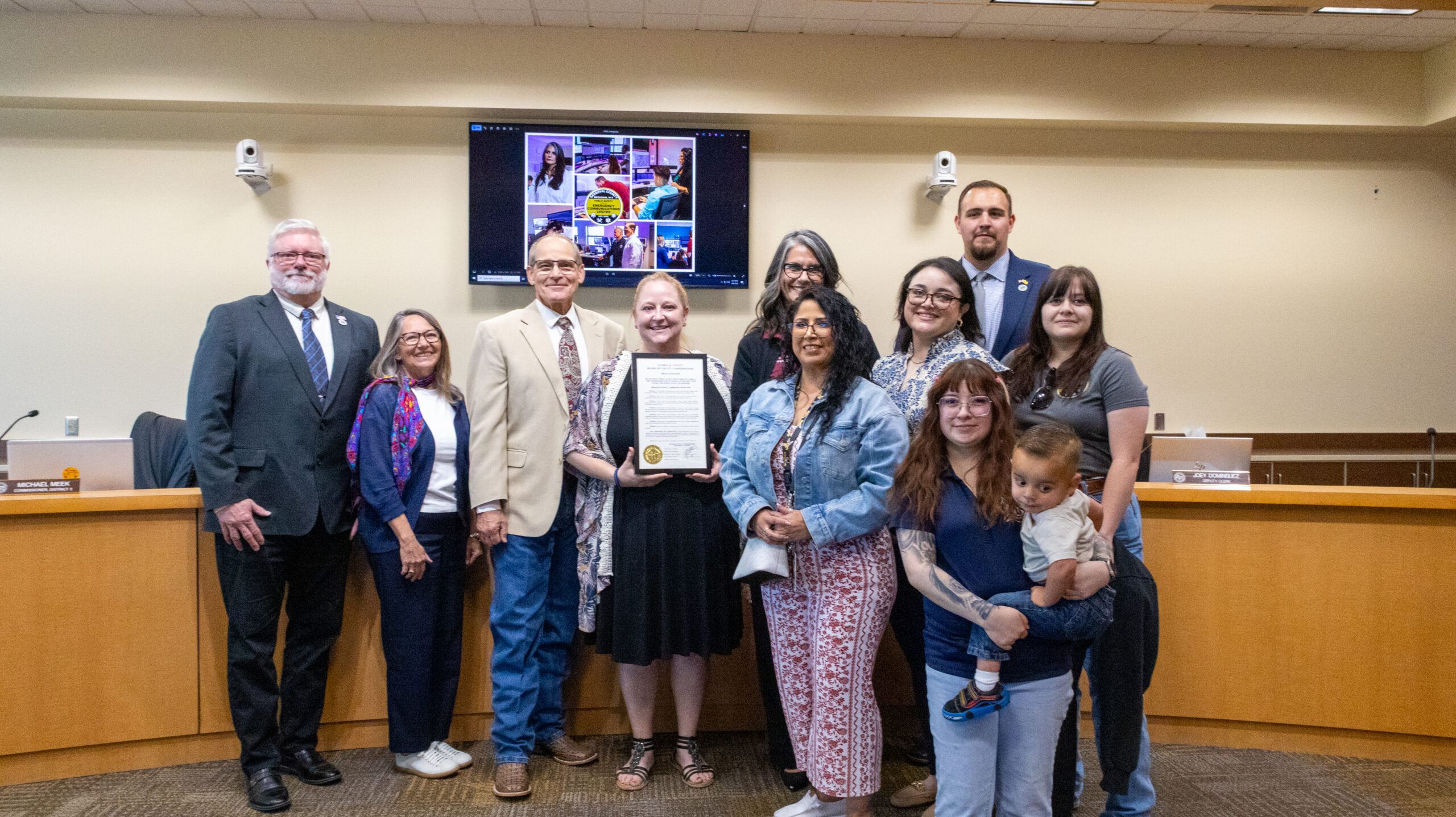 Sandoval County Commissioners and PSECC team members a gathered around for a group photo