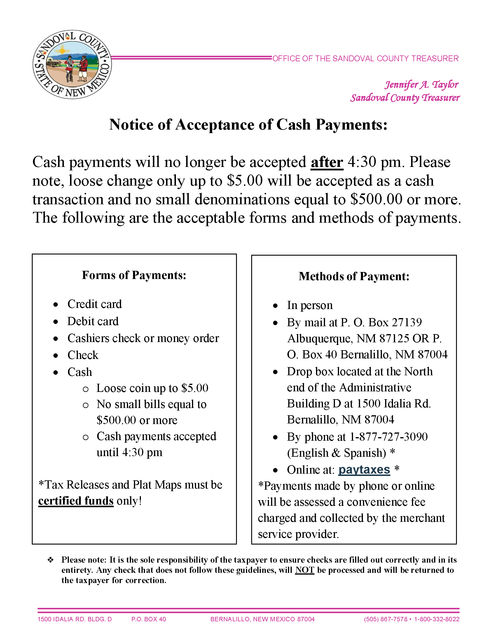 Notice-of-Acceptance-of-Cash-Payments notice of acceptance of tax payments