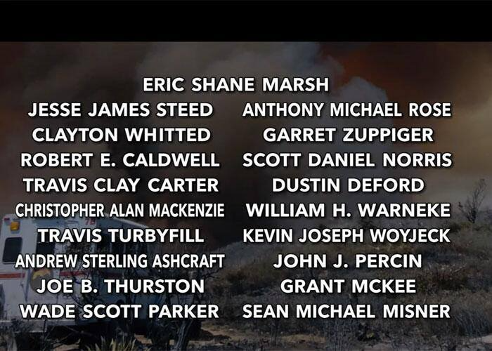 Fallen firefighter names