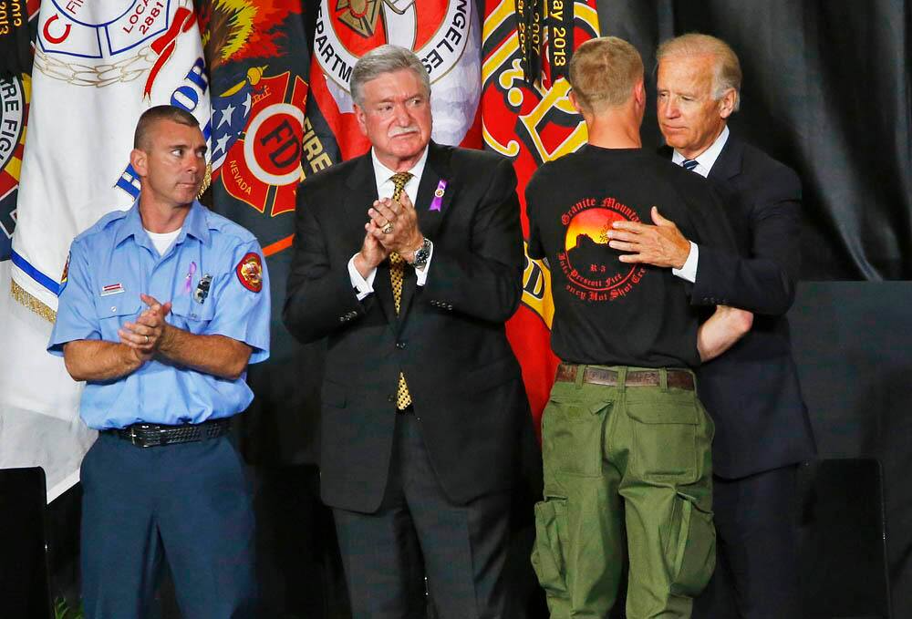 Firefighters meeting President Biden