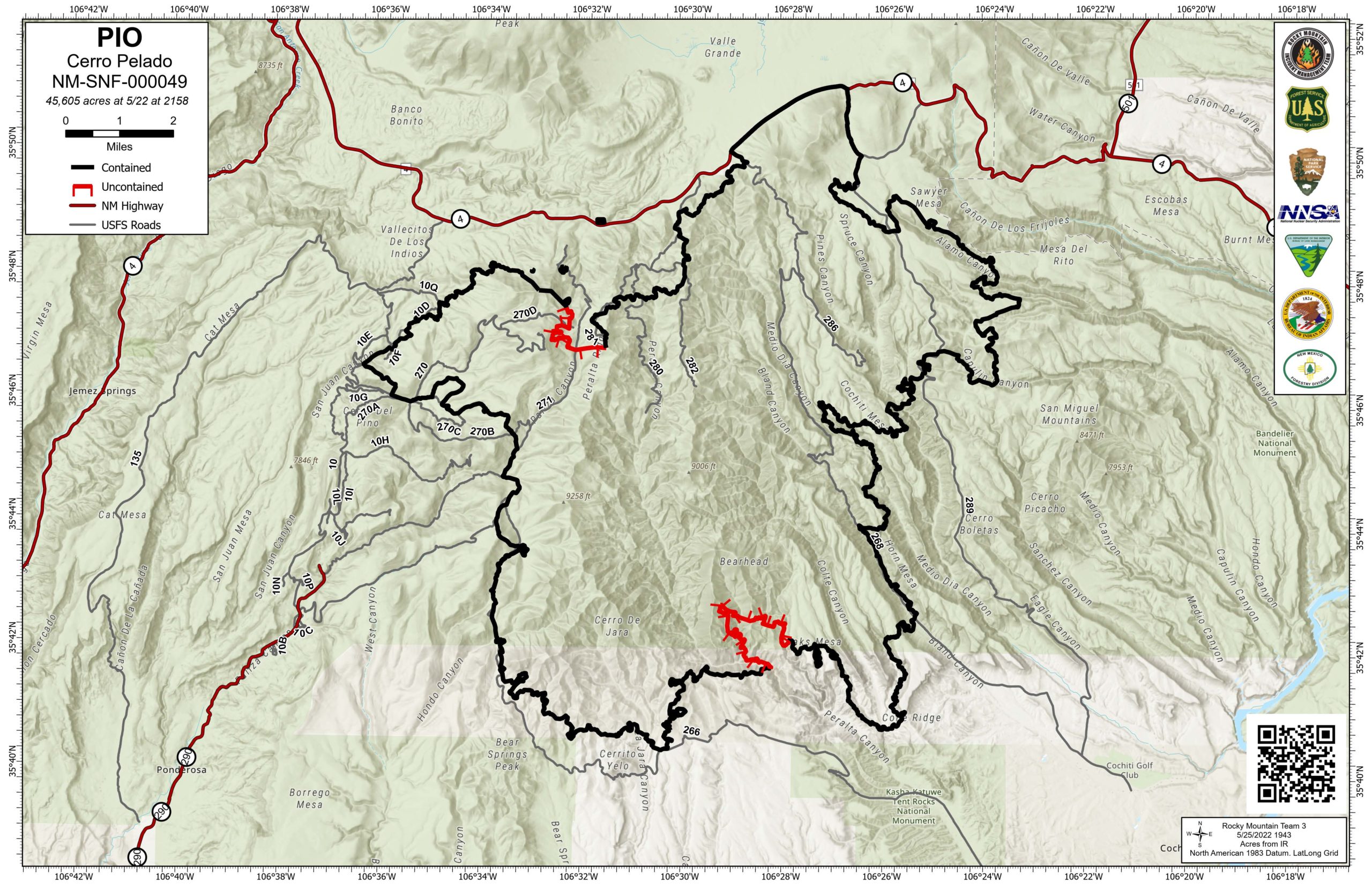 20220525_LocDistanceMap-scaled containment map of cerro pelado fire