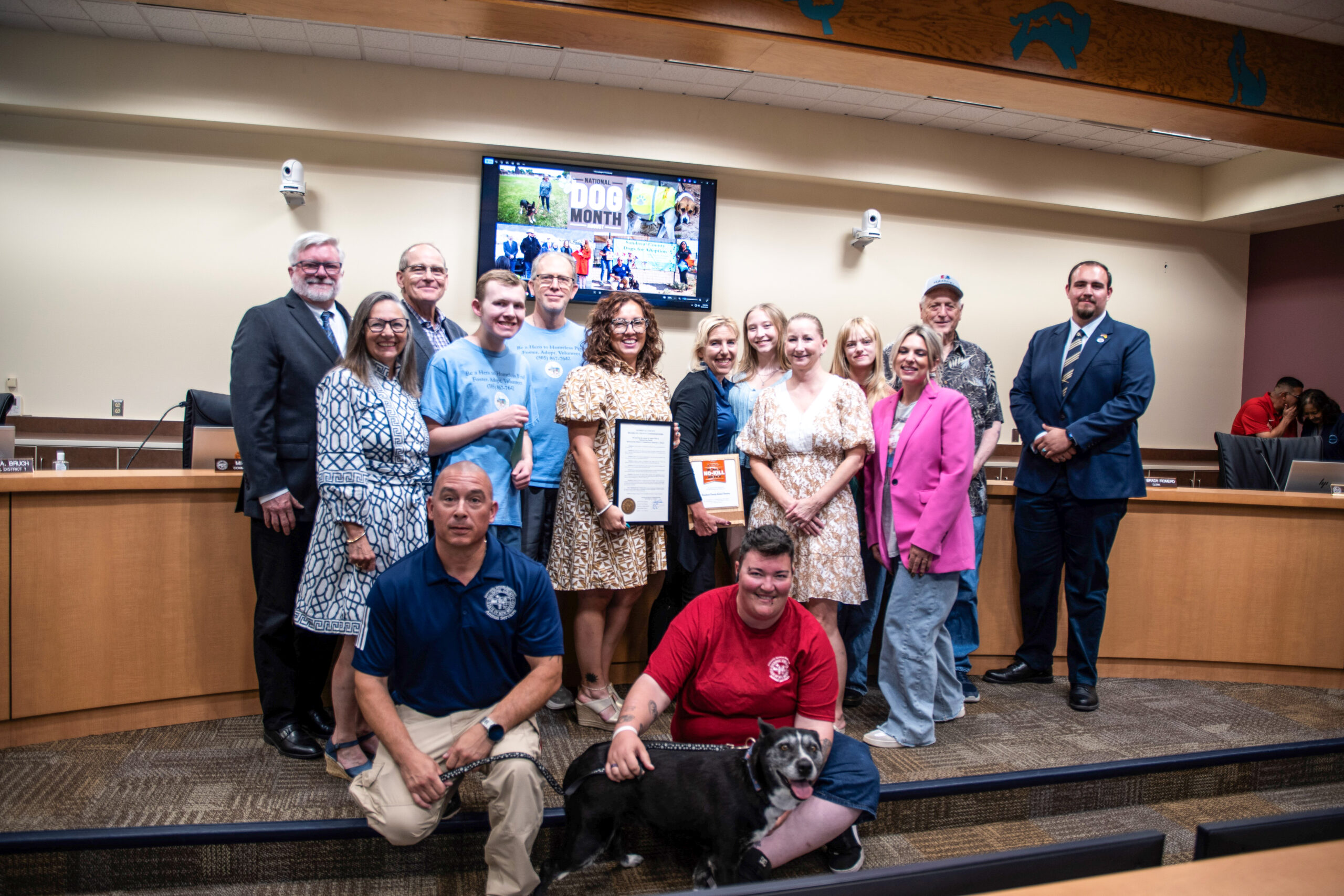 Every dog has its month recognized at the August 26, 2026 Commission Meeting